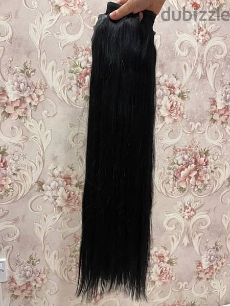 Human hair extensions 26” 300g jet black 4