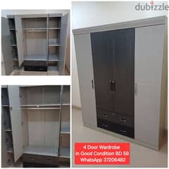 4 Door wardrobe and other items for sale with Delivery