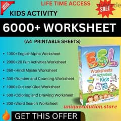 6000+ Kids Activity Worksheet