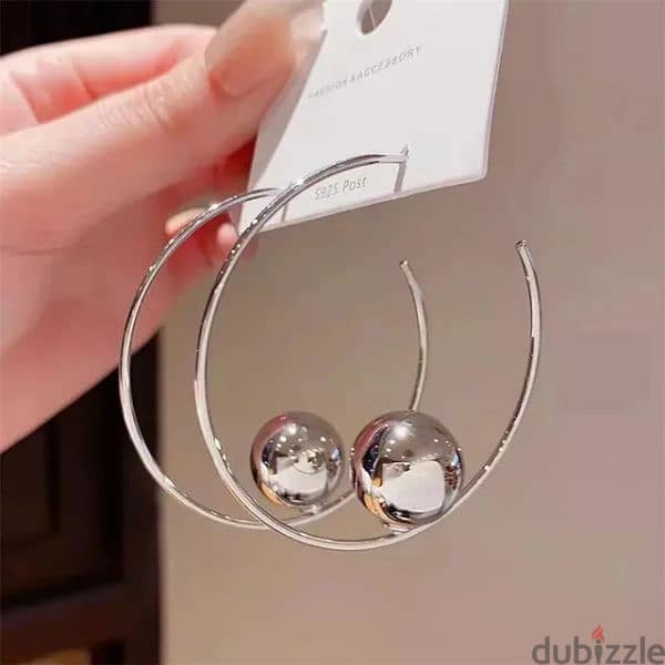 2024 New 925 Sterling Large Circle Hoop Earrings Women Jewelry 1