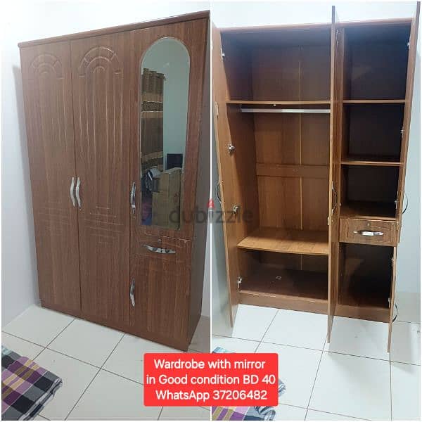 Single Door wardrobe and other items for sale with Delivery 14