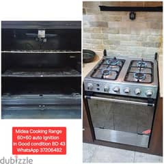 Midea 4 burner cooking range and other items for sale with Delivery