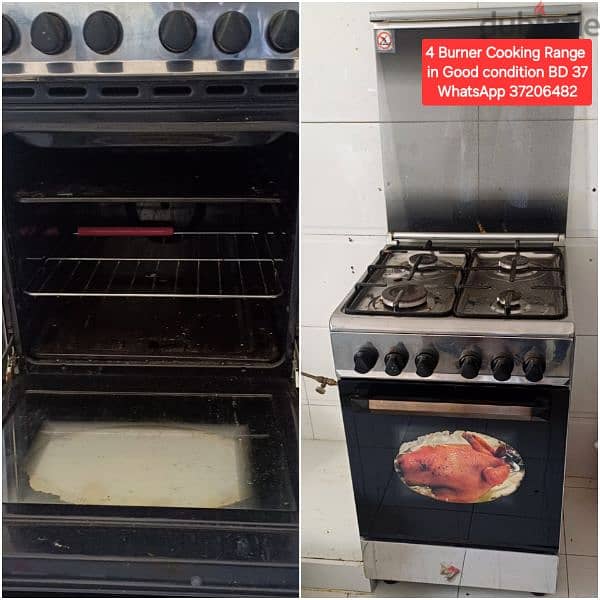 Midea 4 burner cooking range and other items for sale with Delivery 11