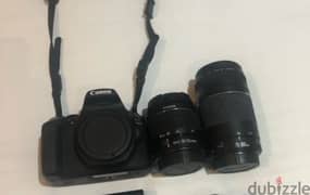 CANON EOS1300d with 2 lenses