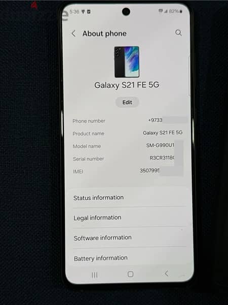 Samsung S21 FE  5G Dynamic AMOLED 2X 120Hz 6gb/128gb Single sim 2