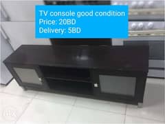 TV console good condition delivery available 0