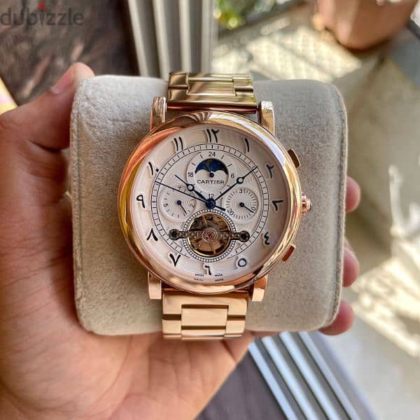 Cartier SunMoon Chronograph Arabic Dial Watch 1