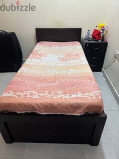 Single bed with side table for sale 0