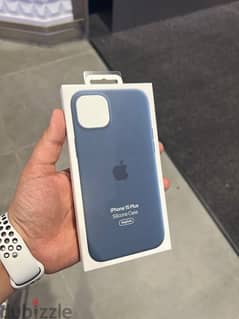 iPhone 15 plus - Official Silicone Case - Storm Blue Case 0