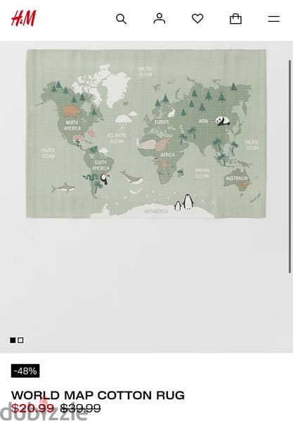 World Map Kids H&M Rug 0