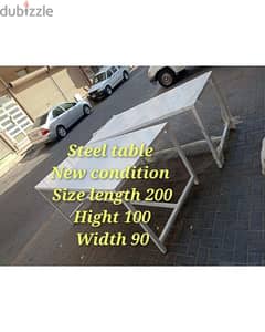 steel table for sale good condition call Whatsapp 34439020 0