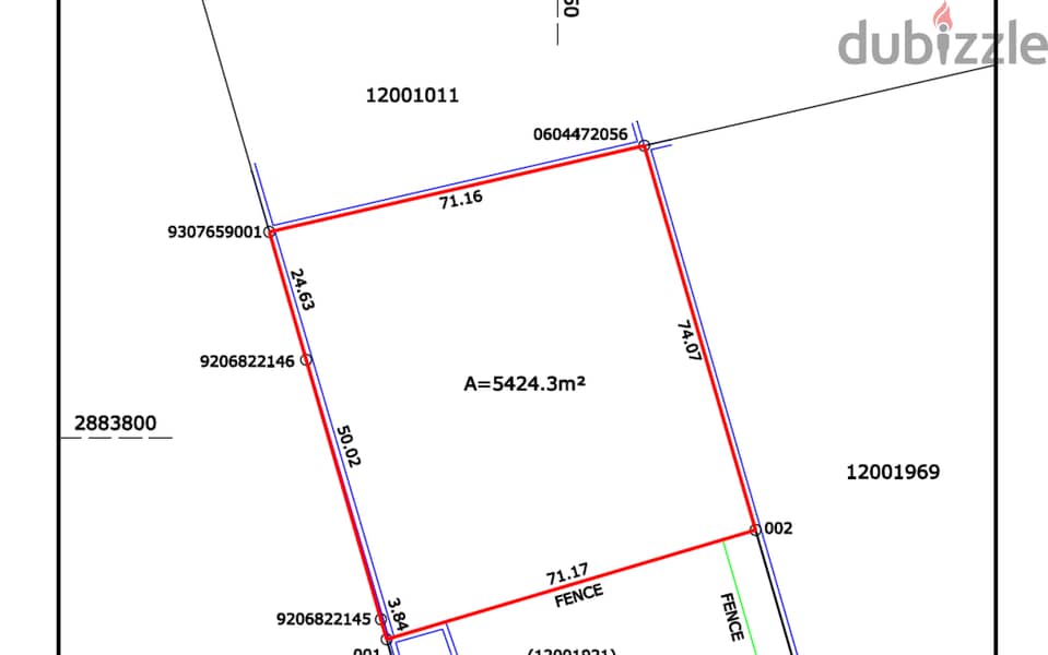 5424 Sq. Meter, Industrial Plot For Lease In Ras Zuwaid BD. 1.000 SQM 0