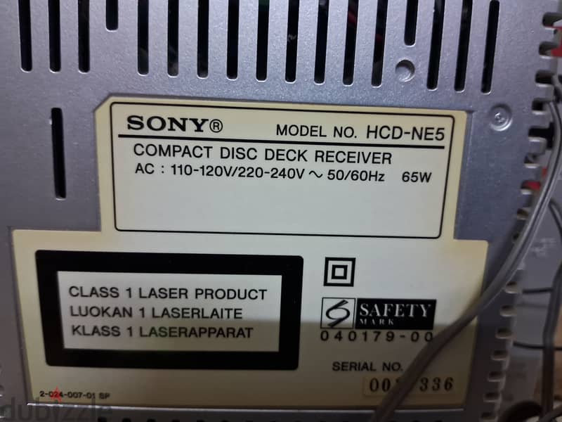 Sony Micro Hifi componemt - 65watts with original remote 6