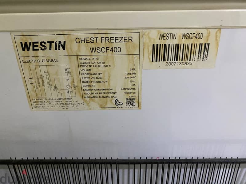 Westin Chest Freezer for 51 للبيع فريزر ب 2