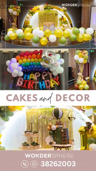 Event Balloon dacoration &Cakes