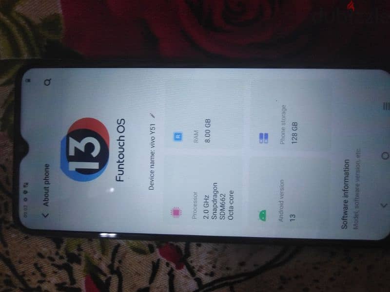 Vivo Y51 For Sall Good condition 8 /, 128 3