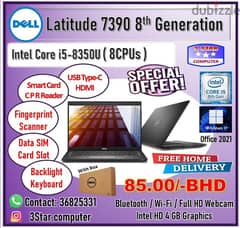 Dell Laptop Core i5 8th Gen RAM 8GB SSD 256GB SSD With Delivery 85 BD