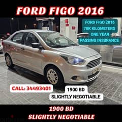 FORD FIGO 2016
78K KILOMETERS 
ONE YEAR