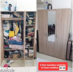 3 door wardrobe and other items for sale with Delivery