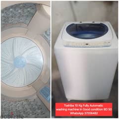 Toshiba 10 kg washing machine and other items for sale with Delivery