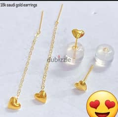 New 18k Saudi gold earrings