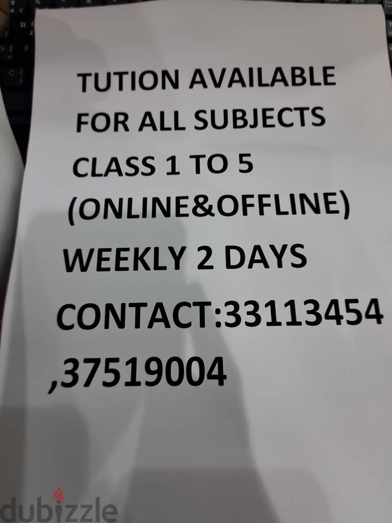 Tution available for all subjects 2