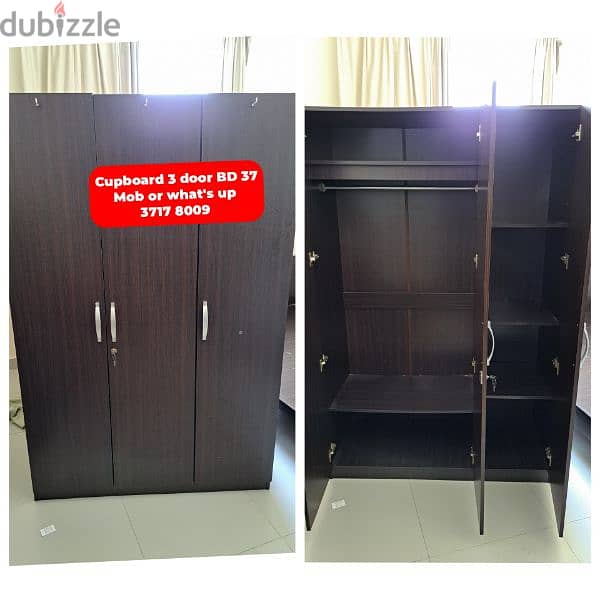 Cupboard 3 door and other household items for sale 12