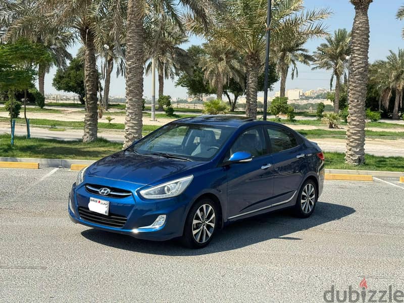 Hyundai Accent 2017 blue 1