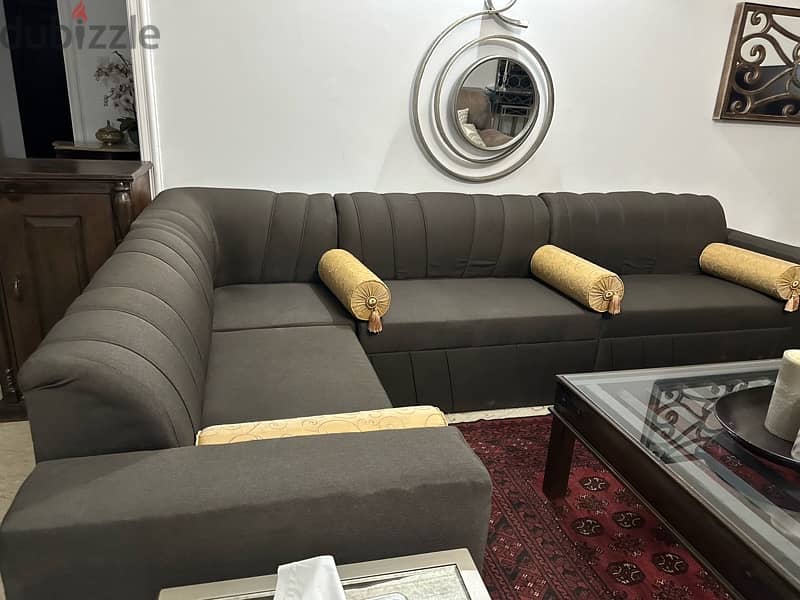 L shape sofa like new condition 1