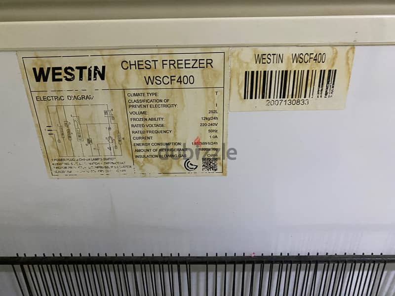 Westin Chest Freezer for 50 للبيع فريزر ب 2