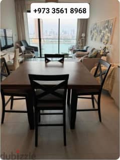 Dining table+4chairs For sale للبيع طاولة طعام +٤كراسي 0