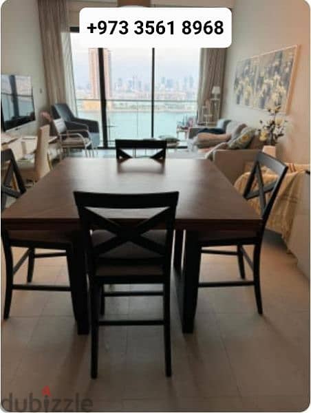 Dining table+4chairs For sale للبيع طاولة طعام +٤كراسي 0