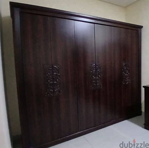 Double Bed + 6 door wardrobe + Dressing Table + Side table 2