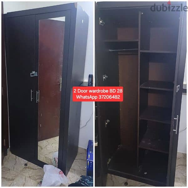 white 3 door wardrobe and other items for sale with Delivery 14