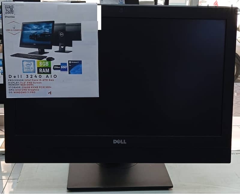 Dell Optiplex 3240 AIO 16 GB ram 256 GB NVME 1