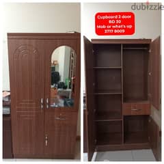 Cupboard 2 door with Mirror and other household items for sale 0