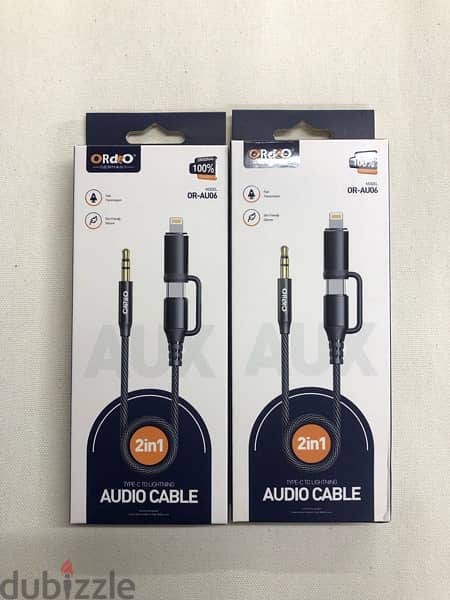 ordeo audio cable 2in1 with type c to lightning made in Germany 0