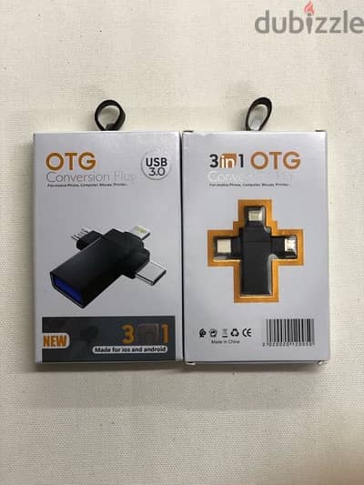 OTG 3in1 conversion plug for mobile phone , computer , mouses , etc. .