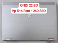 Laptop hp EliteBook 8440p Core i7/ 4 GB RAM/ 2.6 GHz /240 SSD/ Cam 0