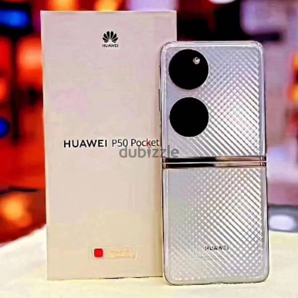 Huawei p50 pocket flip new condition box with accessories 1