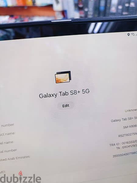 Samsung Galaxy Tab S8+ 5G. Cellular. 3