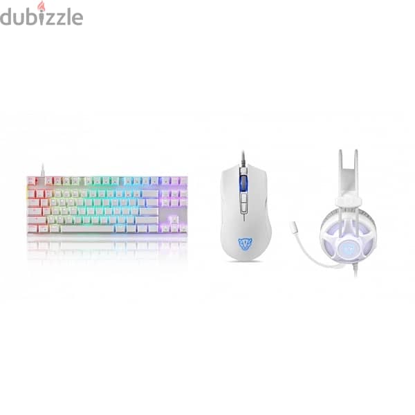 Motospeed White Phantom Gaming Combo (Mouse, Keyboard and headset) 4