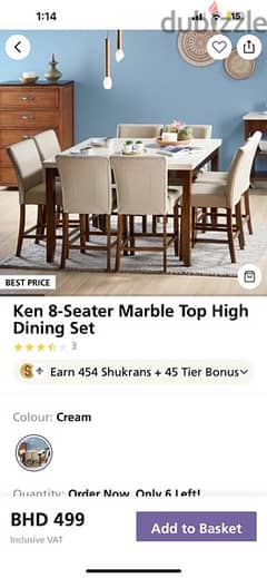 Marble Dinning Table 8 seaters 0