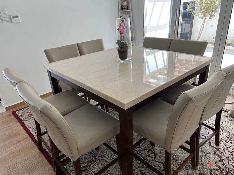 Marble Dinning Table 8 seaters 4