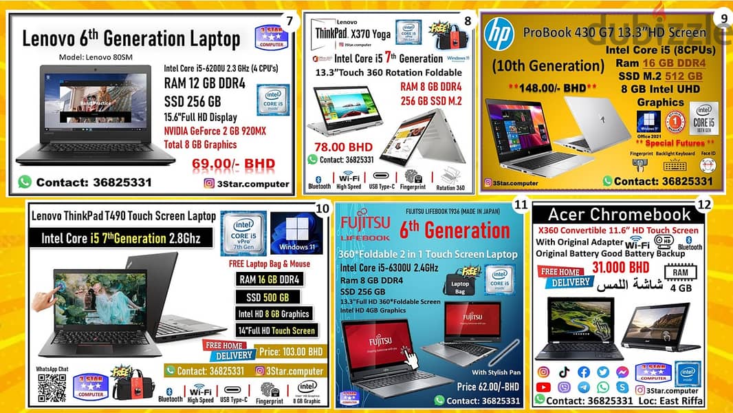 Special Offer Dell HP Lenovo Acer Fujitsu Laptops 8GB RAM 256GB SSD 1