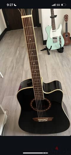 Washburn black acoustic guitar 0