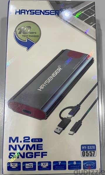 Haysenser m. 2 casing with Kioxia 512gb nvme ssd hard disk