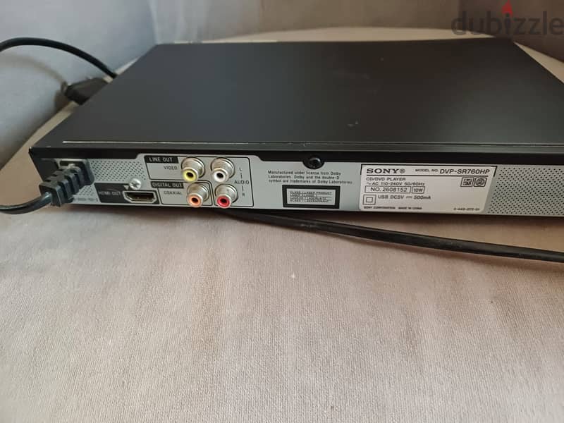 Sony DVD player. 5bd 1