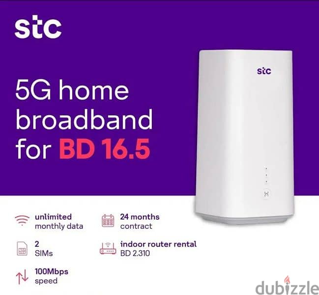 STC, 5G Home broadband, 5G Data Sim, Voice, Fiber, All Available. 5