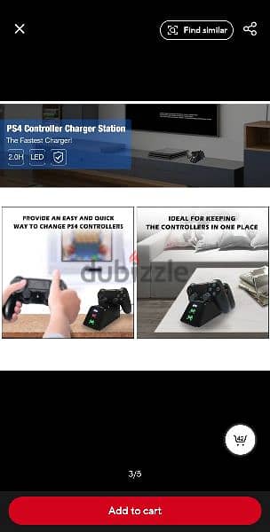 PS4 Controller Charger Dock USB Fast Charging Stand 5